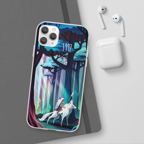 Princess Mononoke - Princess Mononoke 1997 Illustration iPhone Cases-Accessories, Phone Case, princess mononoke