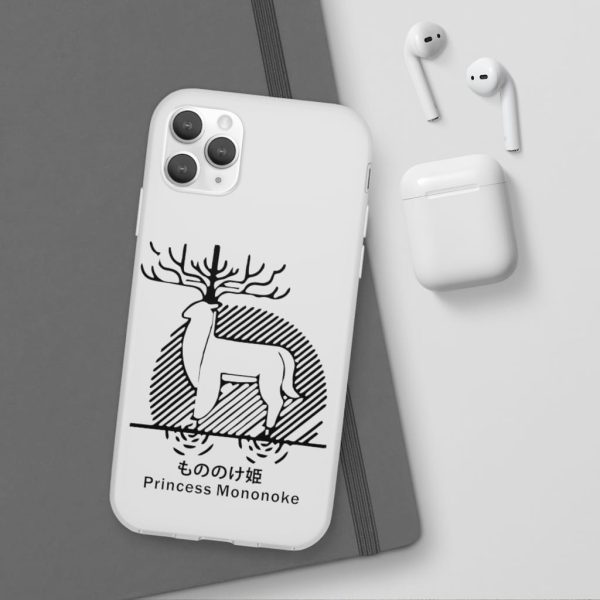 Princess Mononoke Mononoke Hime - Princess Mononoke – Shishigami Line Art iPhone Cases-Accessories, Phone Case, princess mononoke, Princess Mononoke Mononoke Hime