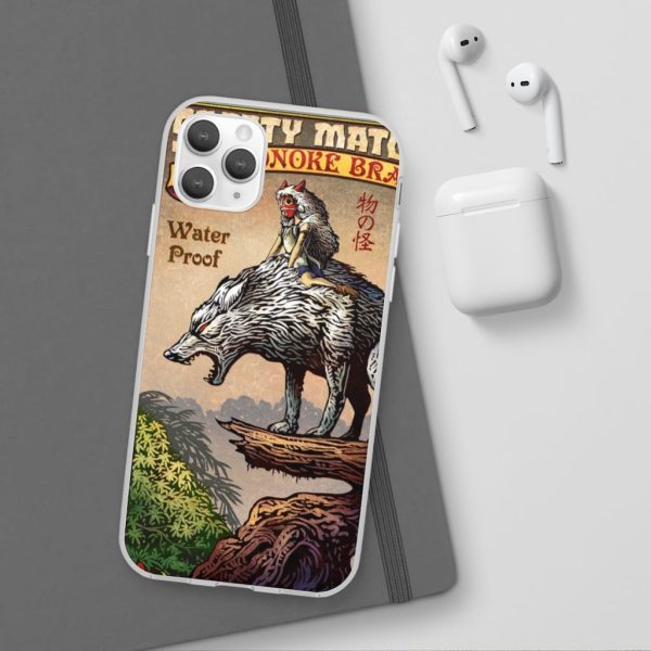 Princess Mononoke Character - Princess Mononoke and The Wolf on Top iPhone Cases-Accessories, Phone Case, princess mononoke, Princess Mononoke Character