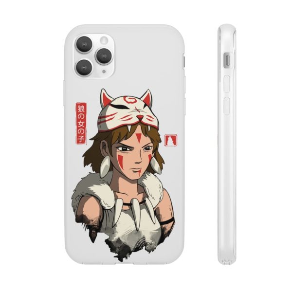 Princess Mononoke Forest Spirit Black - Mononoke The Wolf Girl iPhone Cases-Accessories, Phone Case, princess mononoke, Princess Mononoke Forest Spirit Black