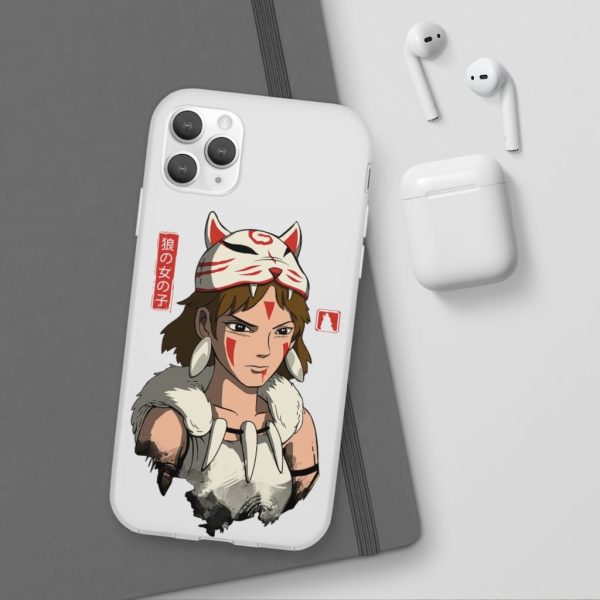 Princess Mononoke Forest Spirit Black - Mononoke The Wolf Girl iPhone Cases-Accessories, Phone Case, princess mononoke, Princess Mononoke Forest Spirit Black