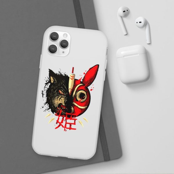 San Princess Mononoke - Princess Mononoke Mask & Wolf iPhone Cases-Accessories, Phone Case, princess mononoke, San Princess Mononoke