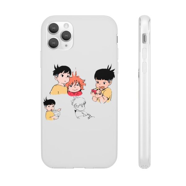 Ponyo Plush - Ponyo and Sosuke Sketch iPhone Cases-Accessories, Phone Case, ponyo, Ponyo Plush