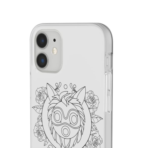 Studio Ghibli Films Princess Mononoke - Princess Mononoke Mask in Black and White iPhone Cases-Accessories, Phone Case, princess mononoke, Studio Ghibli Films Princess Mononoke