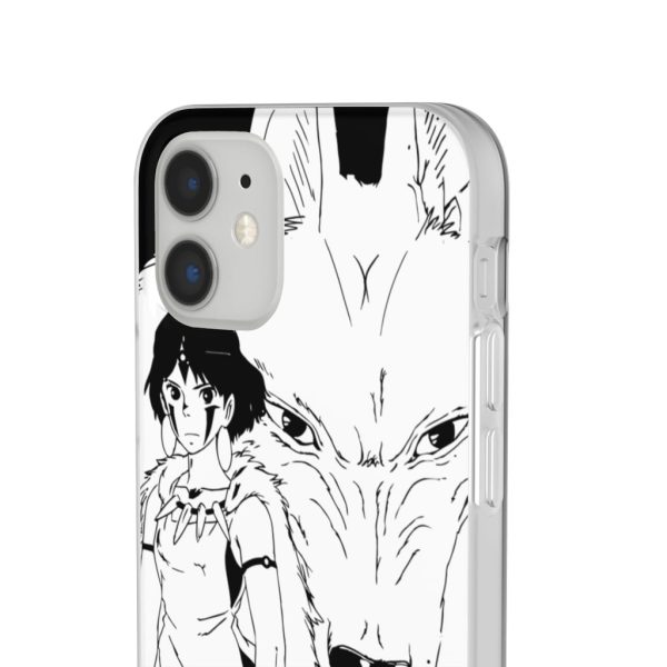 Princess Mononoke In Theaters - Princess Mononoke Black & White iPhone Cases-Phone Case, princess mononoke, Princess Mononoke In Theaters