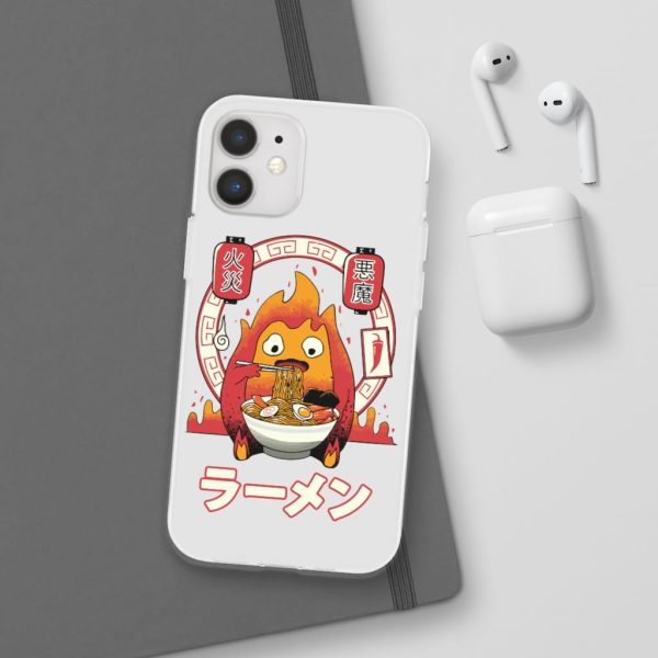 Howl's Moving Castle Explained - Howl’s Moving Castle – Calcifer Loves Ramen iPhone Cases-Accessories, Howl's Moving Castle, Howl's Moving Castle Explained, Phone Case