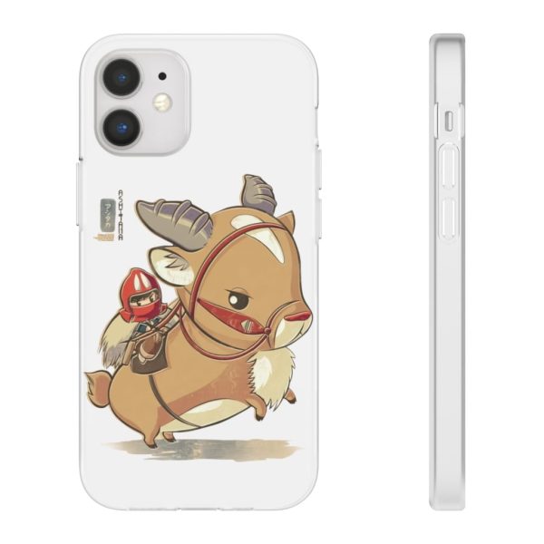 Ashitaka Princess Mononoke - Princess Mononoke Ashitaka and Yakul Chibi iPhone Cases-Accessories, Ashitaka Princess Mononoke, Phone Case, princess mononoke