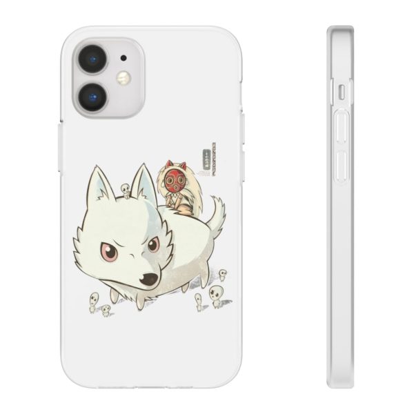 Forest Spirits Princess Mononoke - Princess Mononoke and The Wolf Cute Chibi Version iPhone Cases-Accessories, Forest Spirits Princess Mononoke, Phone Case, princess mononoke