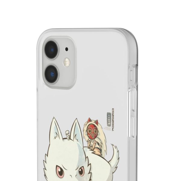 Forest Spirits Princess Mononoke - Princess Mononoke and The Wolf Cute Chibi Version iPhone Cases-Accessories, Forest Spirits Princess Mononoke, Phone Case, princess mononoke