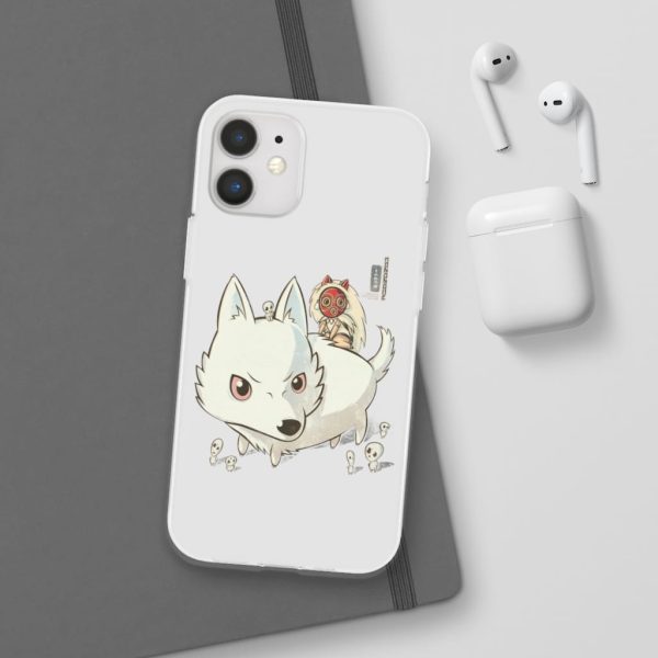 Forest Spirits Princess Mononoke - Princess Mononoke and The Wolf Cute Chibi Version iPhone Cases-Accessories, Forest Spirits Princess Mononoke, Phone Case, princess mononoke