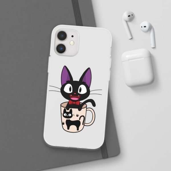 Figures Set Ghibli Ga Ippai Yubin Ningyou Kiki's Delivery Service - Jiji in the Cat Cup iPhone Cases-Accessories, Figures Set Ghibli Ga Ippai Yubin Ningyou Kiki's Delivery Service, Kiki's Delivery Service, Phone Case