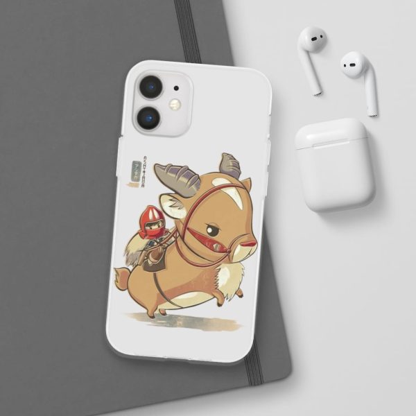 Ashitaka Princess Mononoke - Princess Mononoke Ashitaka and Yakul Chibi iPhone Cases-Accessories, Ashitaka Princess Mononoke, Phone Case, princess mononoke