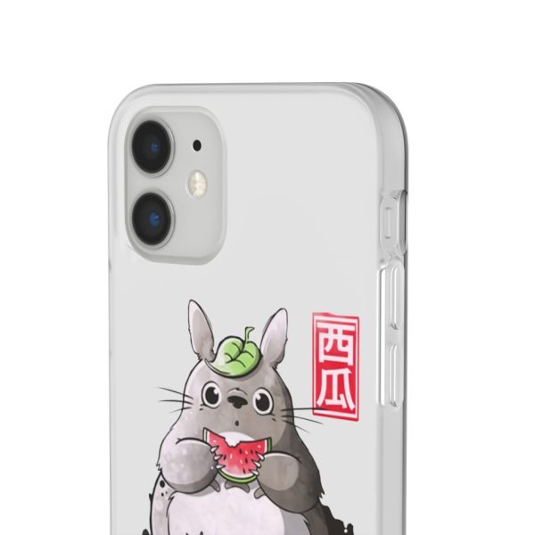 Japanese Totoro Plush - Totoro and Watermelon iPhone Cases-Accessories, Japanese Totoro Plush, My Neighbor Totoro, Phone Case