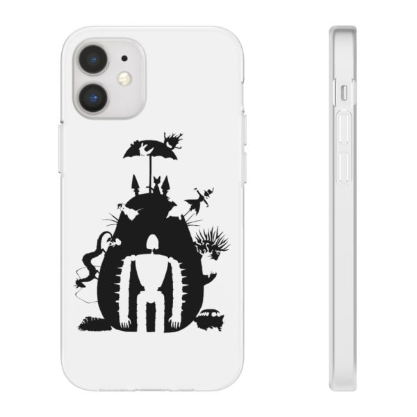 Totoro Soot Gremlins - Studio Ghibli Black & White Art Compilation iPhone Cases-Accessories, Laputa: Castle in the Sky, My Neighbor Totoro, Phone Case, Totoro Soot Gremlins