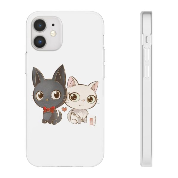 Kiki's Delivery Service Wallpaper - Kiki’s Delivery Service – Jiji and Lily Chibi iPhone Cases-Accessories, Kiki's Delivery Service, Kiki's Delivery Service Wallpaper, Phone Case