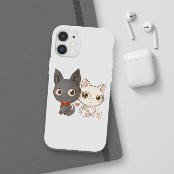 Kiki's Delivery Service Wallpaper - Kiki’s Delivery Service – Jiji and Lily Chibi iPhone Cases-Accessories, Kiki's Delivery Service, Kiki's Delivery Service Wallpaper, Phone Case