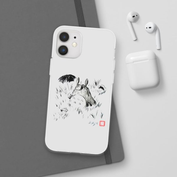 Dai-totoro - Totoro And The Girls Ink Painting iPhone Cases-Accessories, Dai-totoro, My Neighbor Totoro, Phone Case