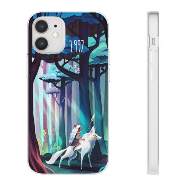 Princess Mononoke - Princess Mononoke 1997 Illustration iPhone Cases-Accessories, Phone Case, princess mononoke