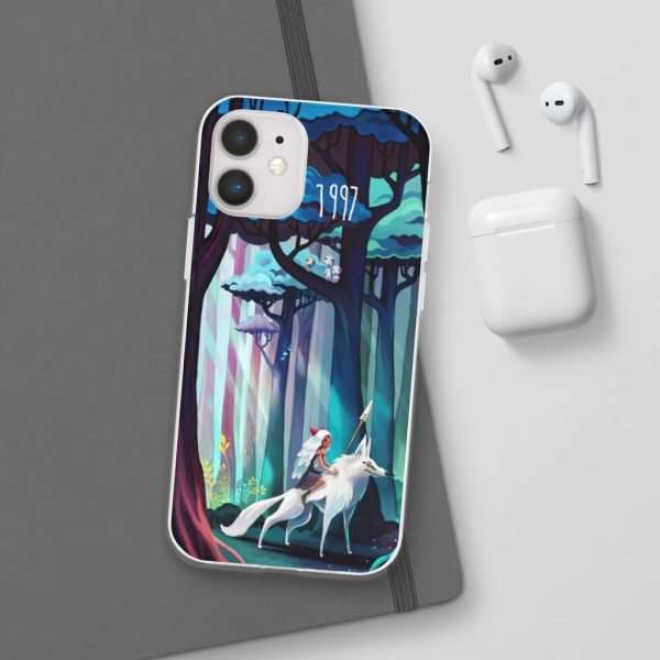 Princess Mononoke - Princess Mononoke 1997 Illustration iPhone Cases-Accessories, Phone Case, princess mononoke