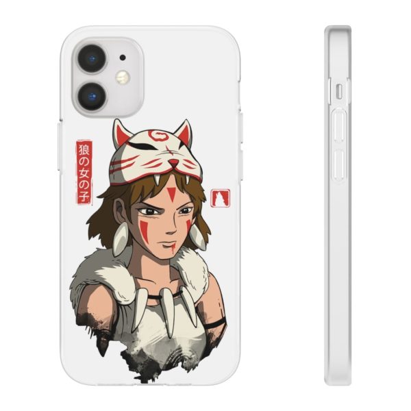 Princess Mononoke Forest Spirit Black - Mononoke The Wolf Girl iPhone Cases-Accessories, Phone Case, princess mononoke, Princess Mononoke Forest Spirit Black