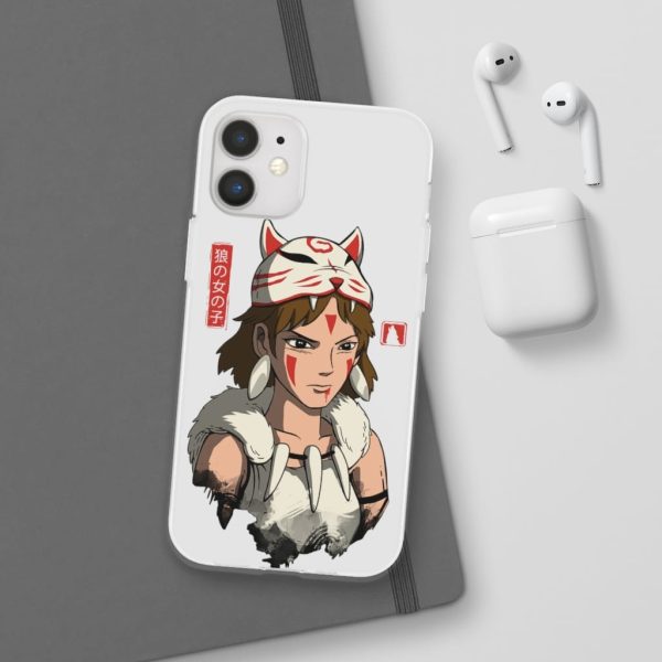 Princess Mononoke Forest Spirit Black - Mononoke The Wolf Girl iPhone Cases-Accessories, Phone Case, princess mononoke, Princess Mononoke Forest Spirit Black