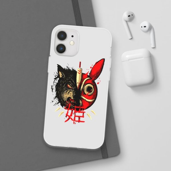 San Princess Mononoke - Princess Mononoke Mask & Wolf iPhone Cases-Accessories, Phone Case, princess mononoke, San Princess Mononoke