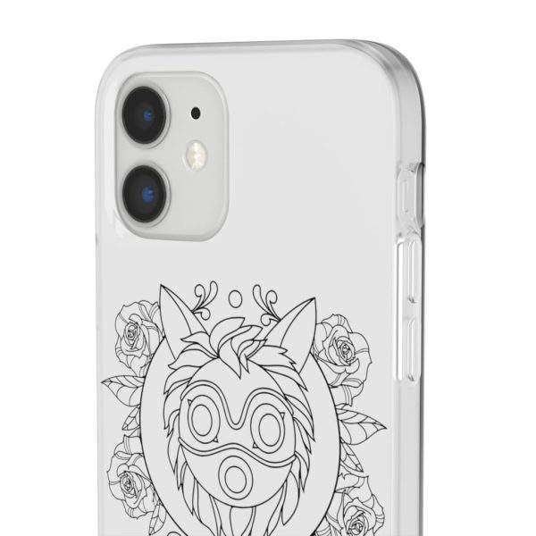 Studio Ghibli Films Princess Mononoke - Princess Mononoke Mask in Black and White iPhone Cases-Accessories, Phone Case, princess mononoke, Studio Ghibli Films Princess Mononoke