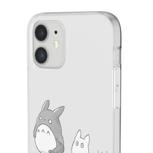 Totoro Plushie - Walking Mini Totoro iPhone Cases-Accessories, My Neighbor Totoro, Phone Case, Totoro Plushie