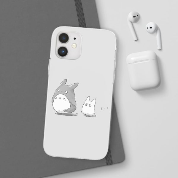 Totoro Plushie - Walking Mini Totoro iPhone Cases-Accessories, My Neighbor Totoro, Phone Case, Totoro Plushie