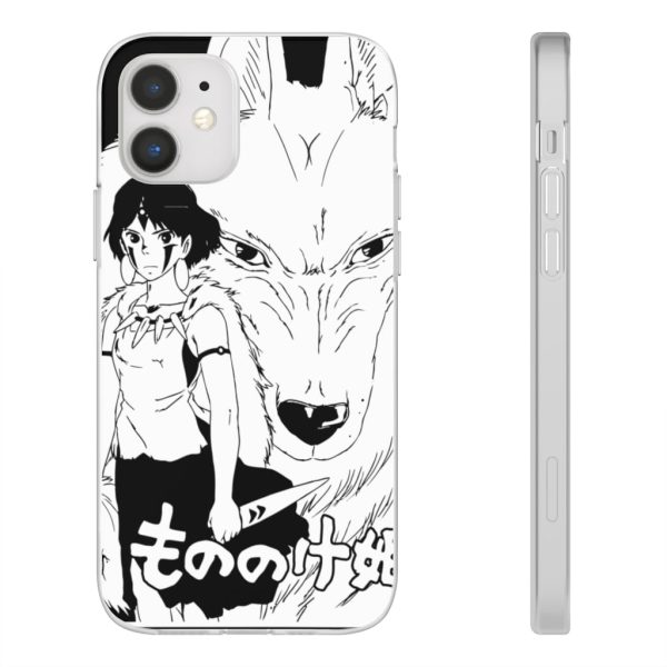 Princess Mononoke In Theaters - Princess Mononoke Black & White iPhone Cases-Phone Case, princess mononoke, Princess Mononoke In Theaters