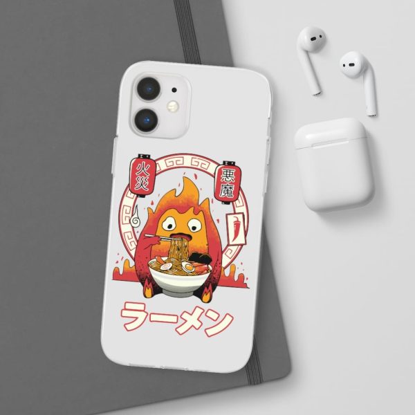 Howl's Moving Castle Explained - Howl’s Moving Castle – Calcifer Loves Ramen iPhone Cases-Accessories, Howl's Moving Castle, Howl's Moving Castle Explained, Phone Case