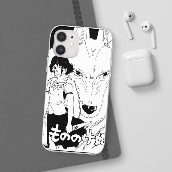 Princess Mononoke In Theaters - Princess Mononoke Black & White iPhone Cases-Phone Case, princess mononoke, Princess Mononoke In Theaters