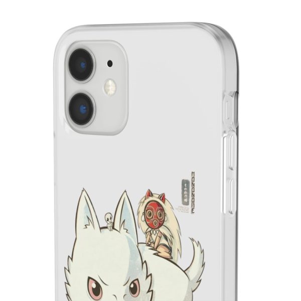 Forest Spirits Princess Mononoke - Princess Mononoke and The Wolf Cute Chibi Version iPhone Cases-Accessories, Forest Spirits Princess Mononoke, Phone Case, princess mononoke