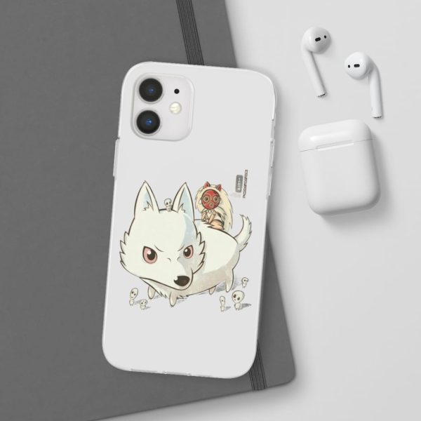 Forest Spirits Princess Mononoke - Princess Mononoke and The Wolf Cute Chibi Version iPhone Cases-Accessories, Forest Spirits Princess Mononoke, Phone Case, princess mononoke