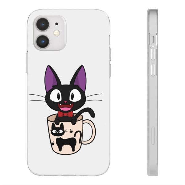 Figures Set Ghibli Ga Ippai Yubin Ningyou Kiki's Delivery Service - Jiji in the Cat Cup iPhone Cases-Accessories, Figures Set Ghibli Ga Ippai Yubin Ningyou Kiki's Delivery Service, Kiki's Delivery Service, Phone Case