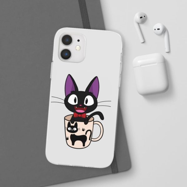 Figures Set Ghibli Ga Ippai Yubin Ningyou Kiki's Delivery Service - Jiji in the Cat Cup iPhone Cases-Accessories, Figures Set Ghibli Ga Ippai Yubin Ningyou Kiki's Delivery Service, Kiki's Delivery Service, Phone Case