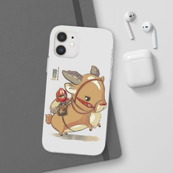 Ashitaka Princess Mononoke - Princess Mononoke Ashitaka and Yakul Chibi iPhone Cases-Accessories, Ashitaka Princess Mononoke, Phone Case, princess mononoke