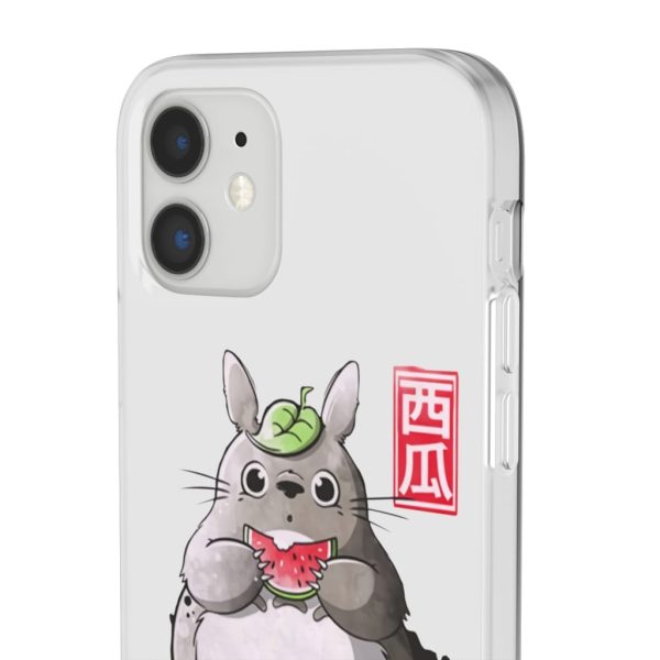 Japanese Totoro Plush - Totoro and Watermelon iPhone Cases-Accessories, Japanese Totoro Plush, My Neighbor Totoro, Phone Case