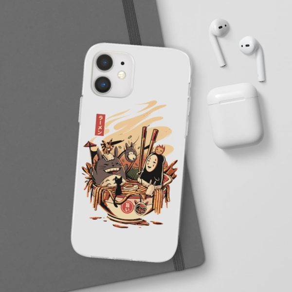 Totoro Plush - Totoro and No Face Ramen Bath iPhone Cases-Accessories, My Neighbor Totoro, Phone Case, Totoro Plush