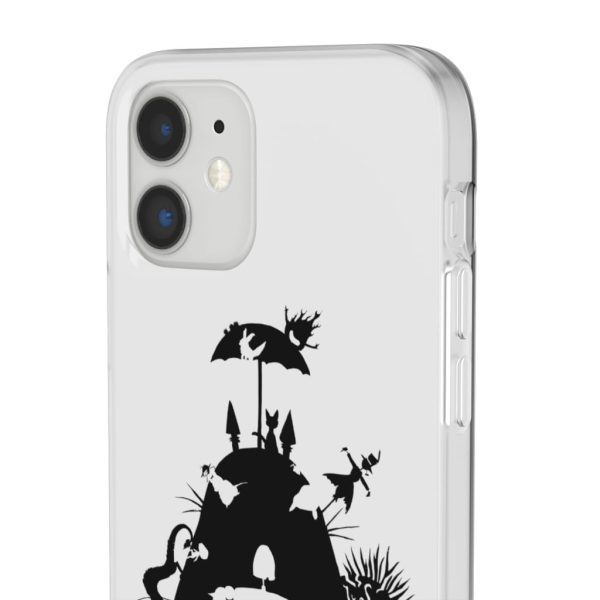 Totoro Soot Gremlins - Studio Ghibli Black & White Art Compilation iPhone Cases-Accessories, Laputa: Castle in the Sky, My Neighbor Totoro, Phone Case, Totoro Soot Gremlins