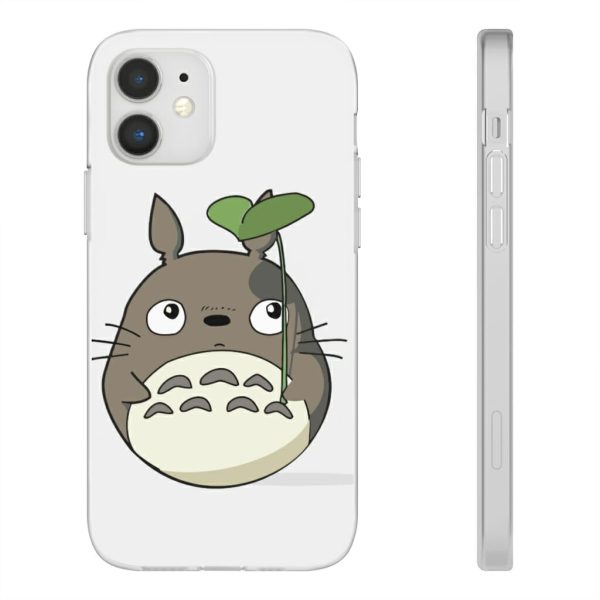 Totoro Restaurant - Totoro and the Leaf Umbrella iPhone Cases-Accessories, My Neighbor Totoro, Phone Case, Totoro Restaurant