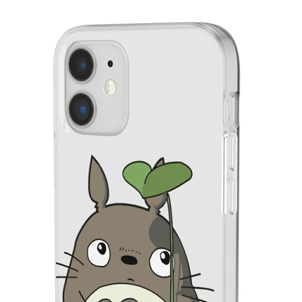 Totoro Restaurant - Totoro and the Leaf Umbrella iPhone Cases-Accessories, My Neighbor Totoro, Phone Case, Totoro Restaurant