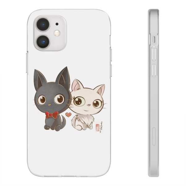 Kiki's Delivery Service Wallpaper - Kiki’s Delivery Service – Jiji and Lily Chibi iPhone Cases-Accessories, Kiki's Delivery Service, Kiki's Delivery Service Wallpaper, Phone Case