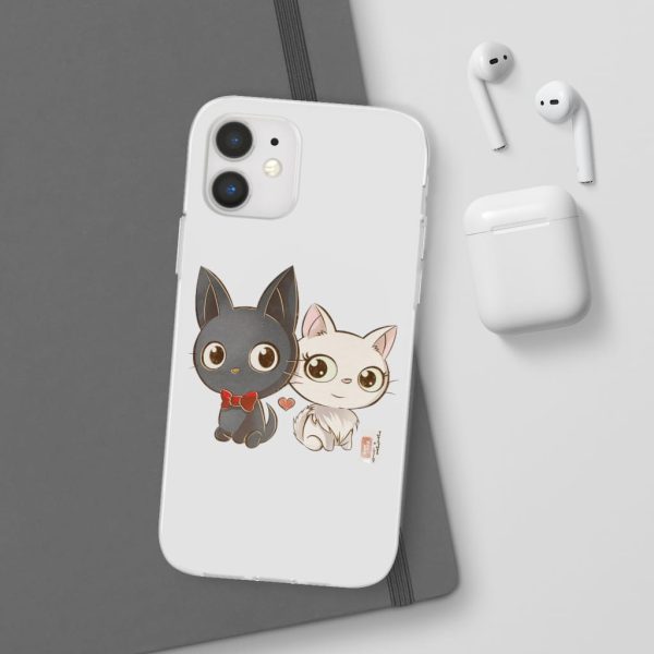 Kiki's Delivery Service Wallpaper - Kiki’s Delivery Service – Jiji and Lily Chibi iPhone Cases-Accessories, Kiki's Delivery Service, Kiki's Delivery Service Wallpaper, Phone Case