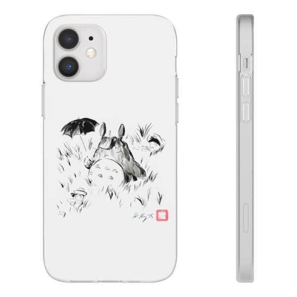 Dai-totoro - Totoro And The Girls Ink Painting iPhone Cases-Accessories, Dai-totoro, My Neighbor Totoro, Phone Case