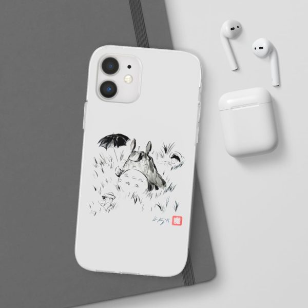 Dai-totoro - Totoro And The Girls Ink Painting iPhone Cases-Accessories, Dai-totoro, My Neighbor Totoro, Phone Case