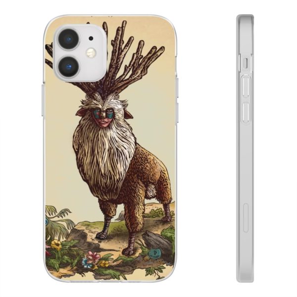 Princess Mononoke With Wolf - Princess Mononoke – Shishigami Day Time Detailed iPhone Cases-Accessories, Phone Case, princess mononoke, Princess Mononoke With Wolf