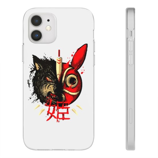 San Princess Mononoke - Princess Mononoke Mask & Wolf iPhone Cases-Accessories, Phone Case, princess mononoke, San Princess Mononoke