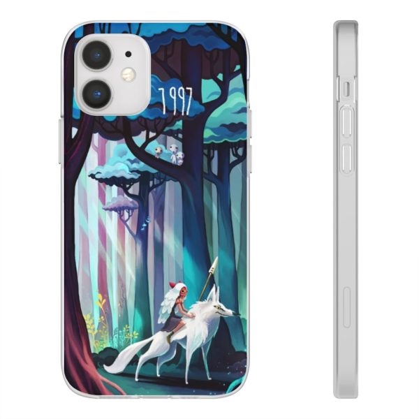 Princess Mononoke - Princess Mononoke 1997 Illustration iPhone Cases-Accessories, Phone Case, princess mononoke