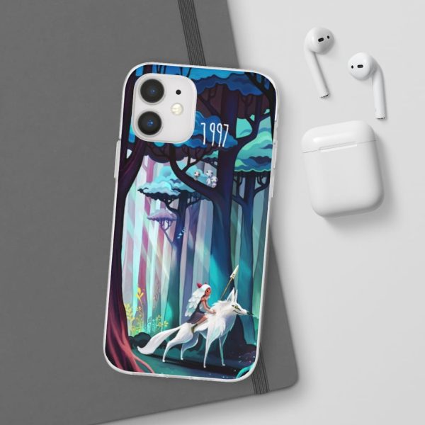 Princess Mononoke - Princess Mononoke 1997 Illustration iPhone Cases-Accessories, Phone Case, princess mononoke